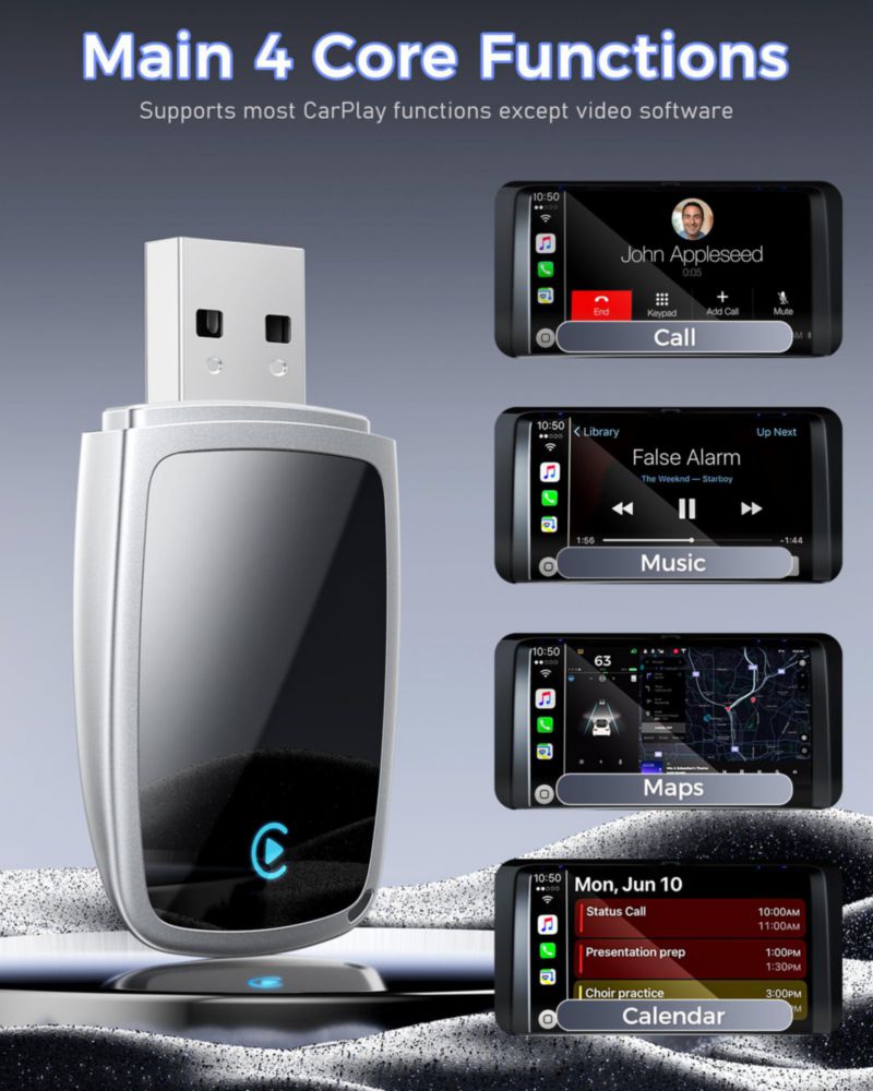 Adaptador CarPlay inalámbrico vnilrgle para iPhone iOS 10+