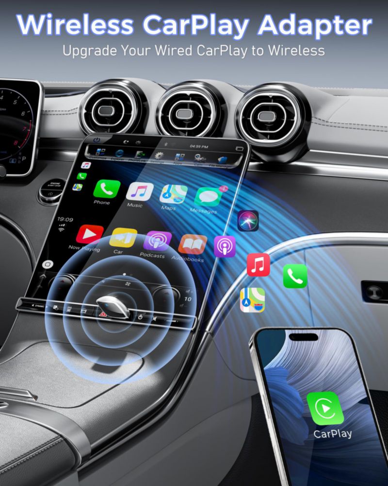 Adaptador CarPlay inalámbrico vnilrgle para iPhone iOS 10+