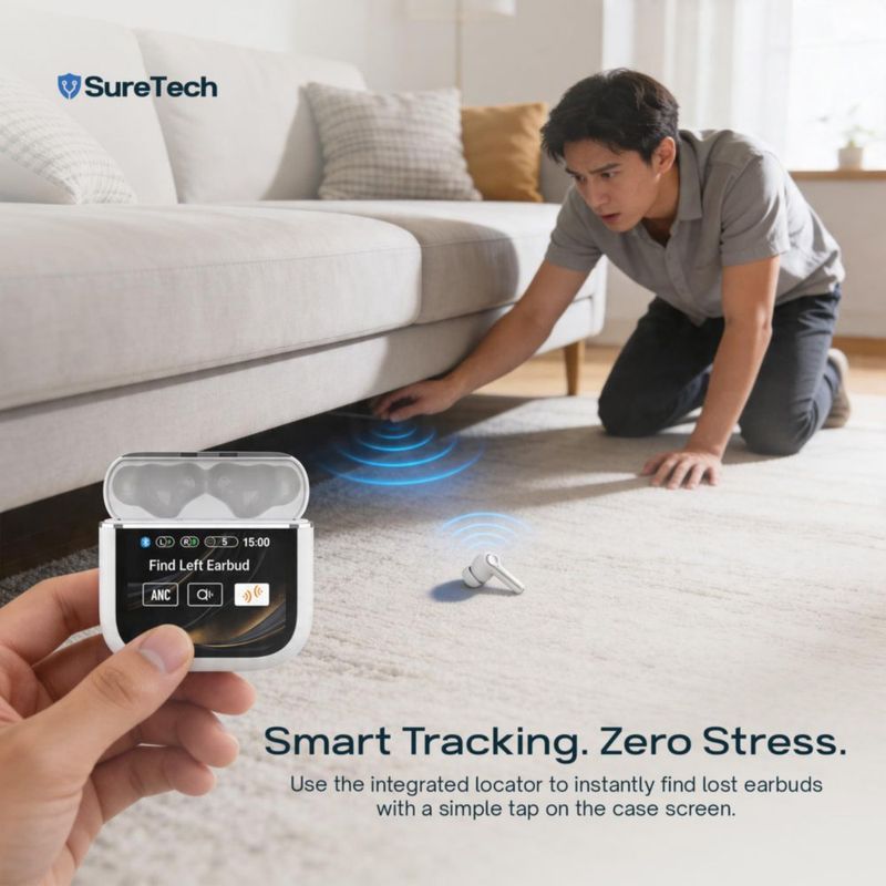 Audífonos SureTech Bluetooth 6.0 ANC 60 h Blanco