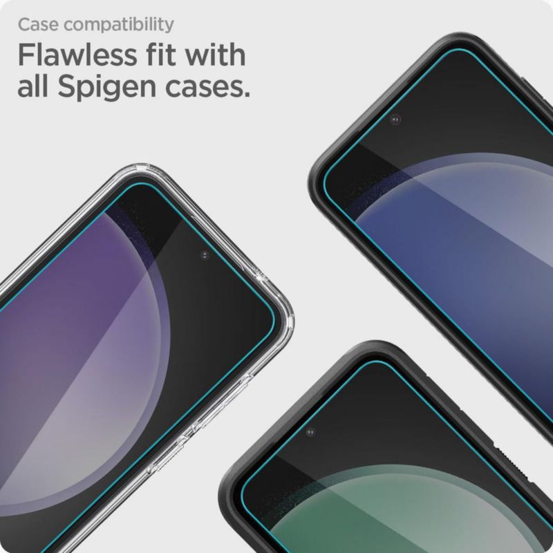 Protector de pantalla Spigen GlasTR AlignMaster para Galaxy S23 FE – Pack de 2