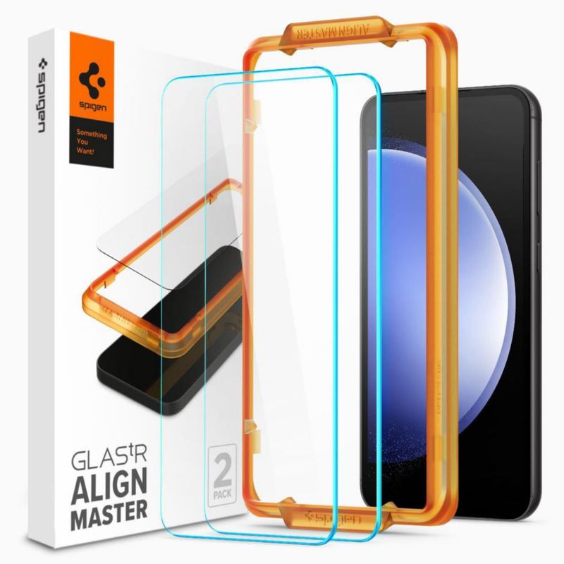 Protector de pantalla Spigen GlasTR AlignMaster para Galaxy S23 FE – Pack de 2