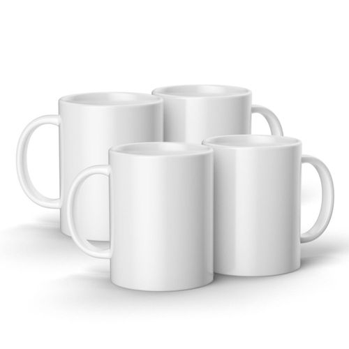 Juego de 4 tazas en blanco Cricut 425 ml cerámica blanca