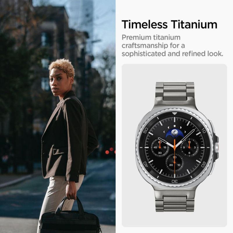 Correa Spigen Modern Fit de titanio para Galaxy Watch (135‑215 mm)