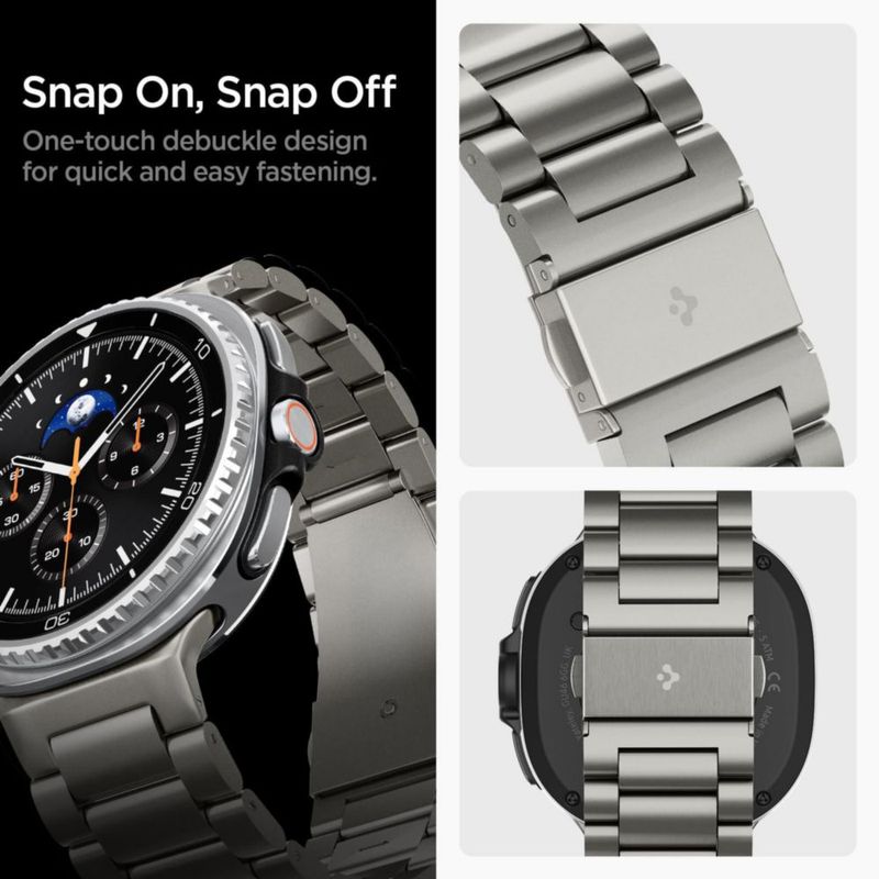 Correa Spigen Modern Fit de titanio para Galaxy Watch (135‑215 mm)