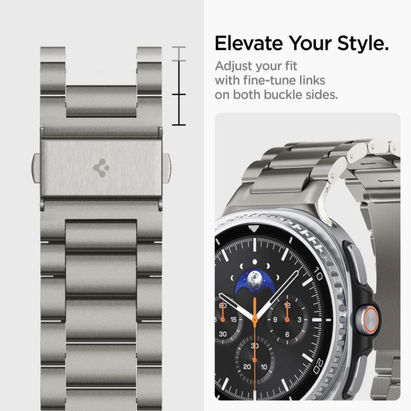 Correa Spigen Modern Fit de titanio para Galaxy Watch (135‑215 mm)