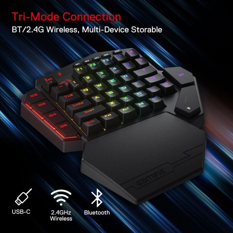 Teclado mecánico inalámbrico Redragon K585 PRO para una mano, 42 tecla