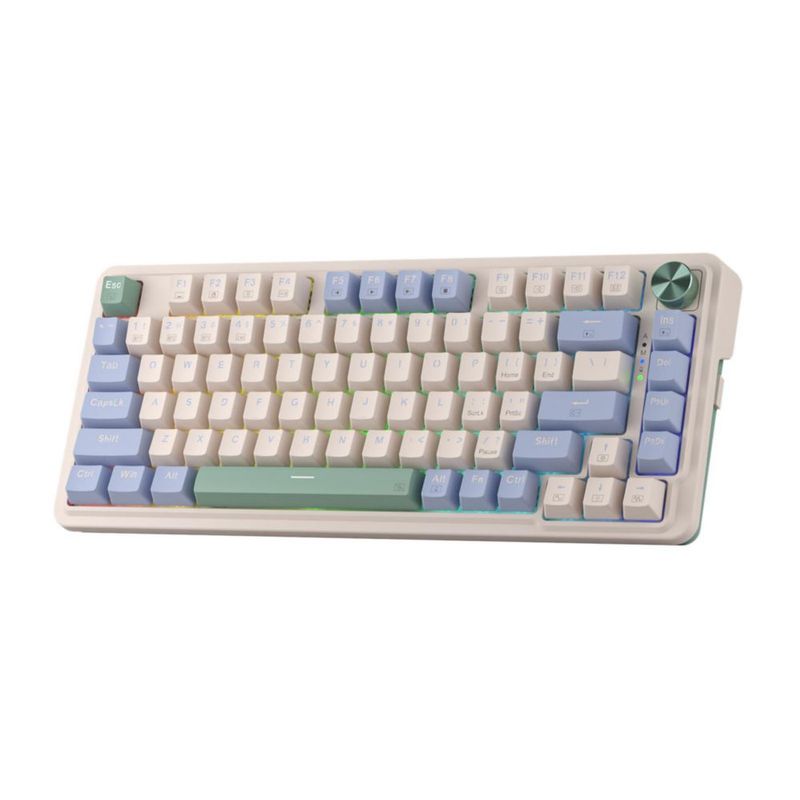 Teclado para juegos inalámbrico Redragon K673 PRO 75% con junta RGB, 3