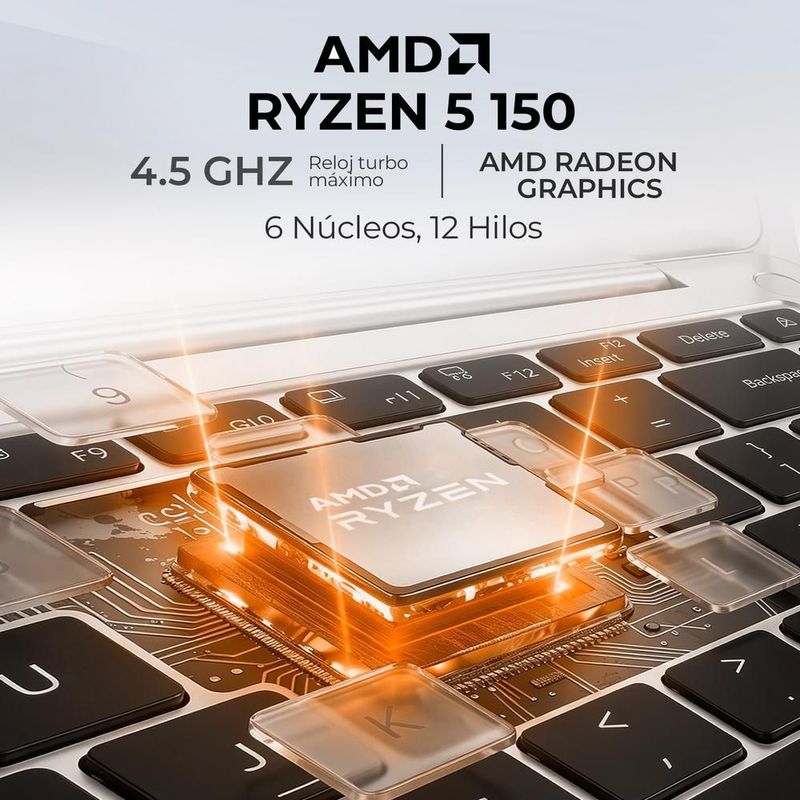 Laptop asus vivobook 15 ryzen 5 150 8gb 512gb pantalla 15.6"