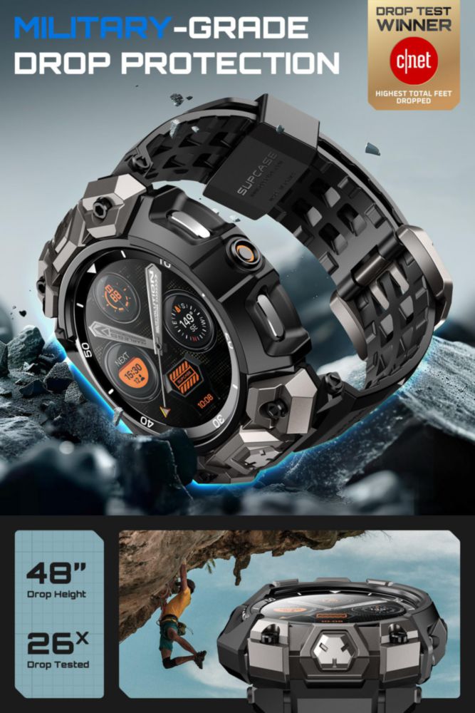 Funda SUPCASE Galaxy Watch 8 Classic 46 mm Negro