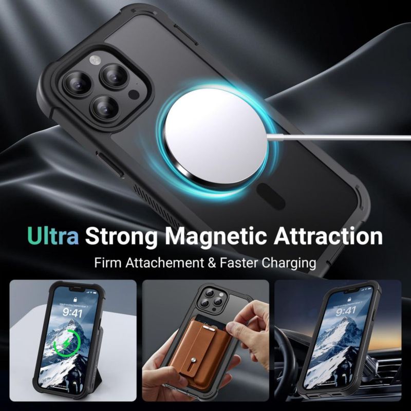 Funda jaroco para iPhone 13 Pro Magnética Negra