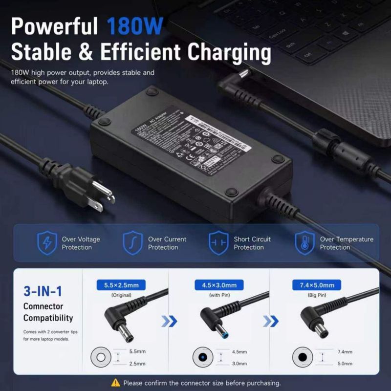 Adaptador de corriente AC LIFKAHY 180W 19.5V para portátil gaming MSI