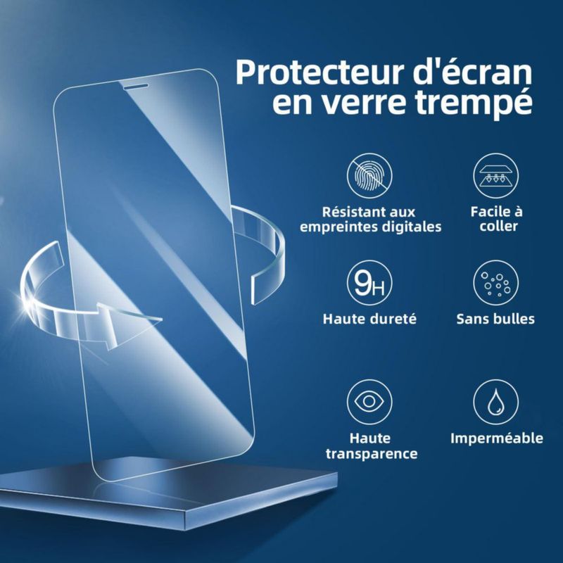 Protector de pantalla NEW'C para iPhone 12 Mini 5.4" Pack de 3