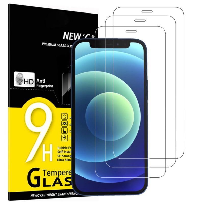 Protector de pantalla NEW'C para iPhone 12 Mini 5.4" Pack de 3