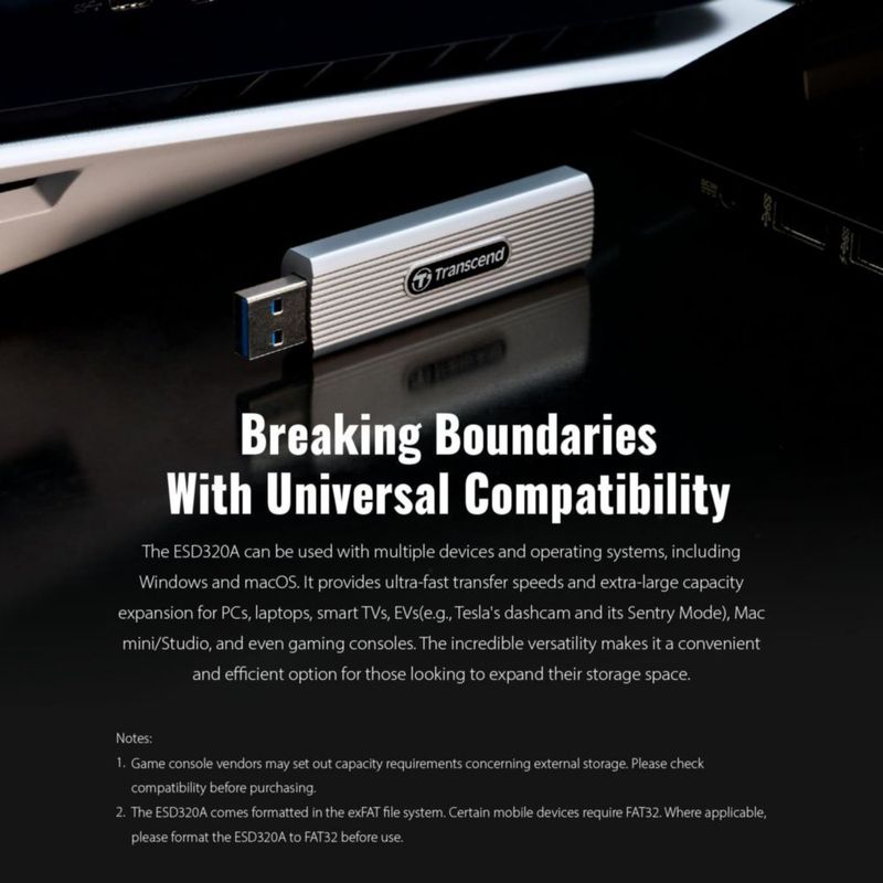 SSD Transcend 512 GB 1050 MB/s Metal Tipo‑A