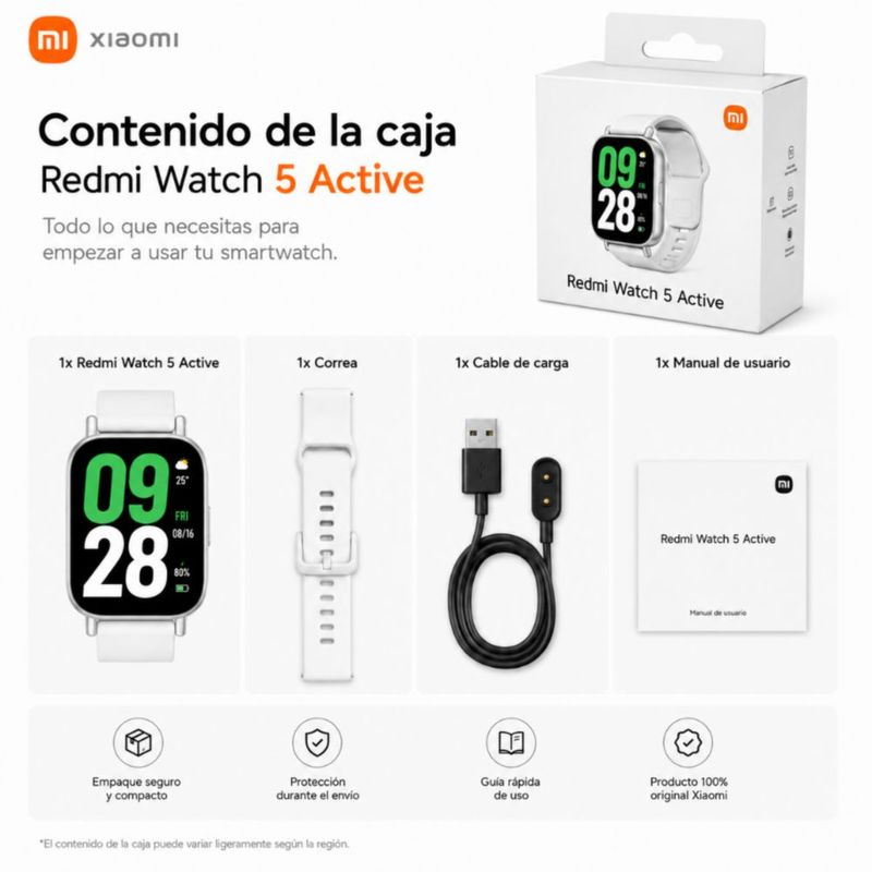 Smartwatch Redmi Watch 5 Active + Bocina Sanag X6S
