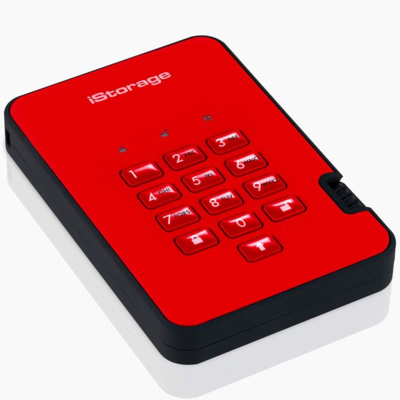 SSD iStorage diskAshur2 128 GB Rojo – Unidad Segura