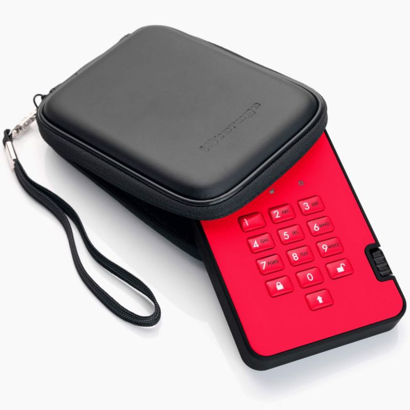 SSD iStorage diskAshur2 128 GB Rojo – Unidad Segura
