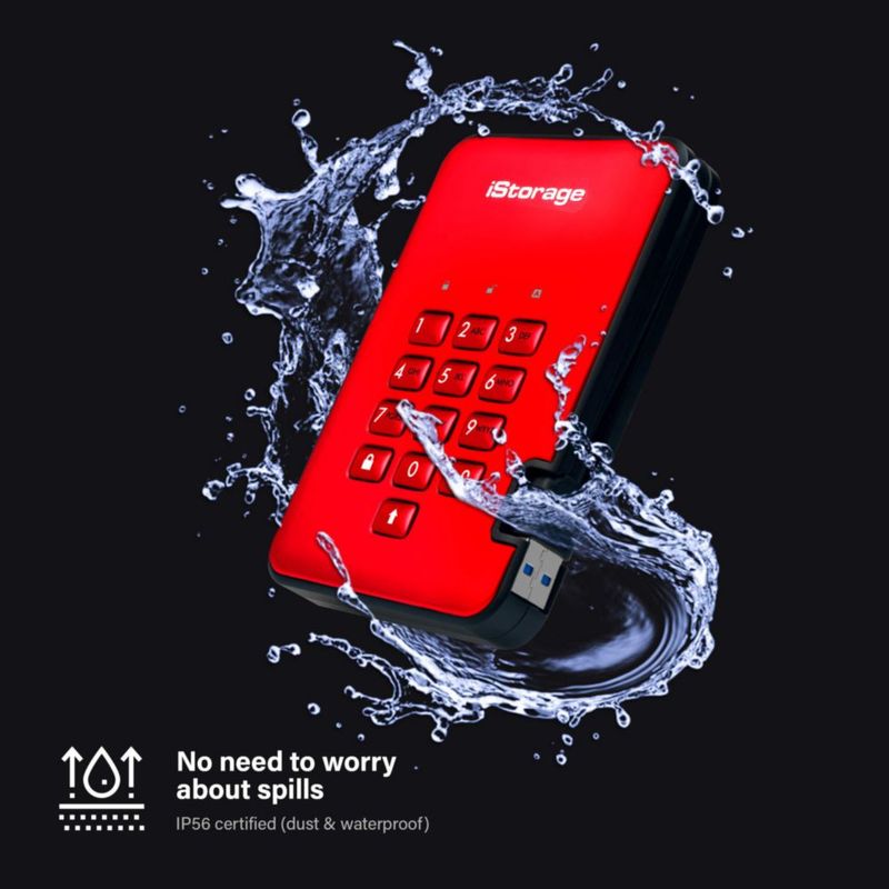 SSD iStorage diskAshur2 128 GB Rojo – Unidad Segura