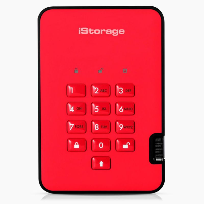SSD iStorage diskAshur2 128 GB Rojo – Unidad Segura