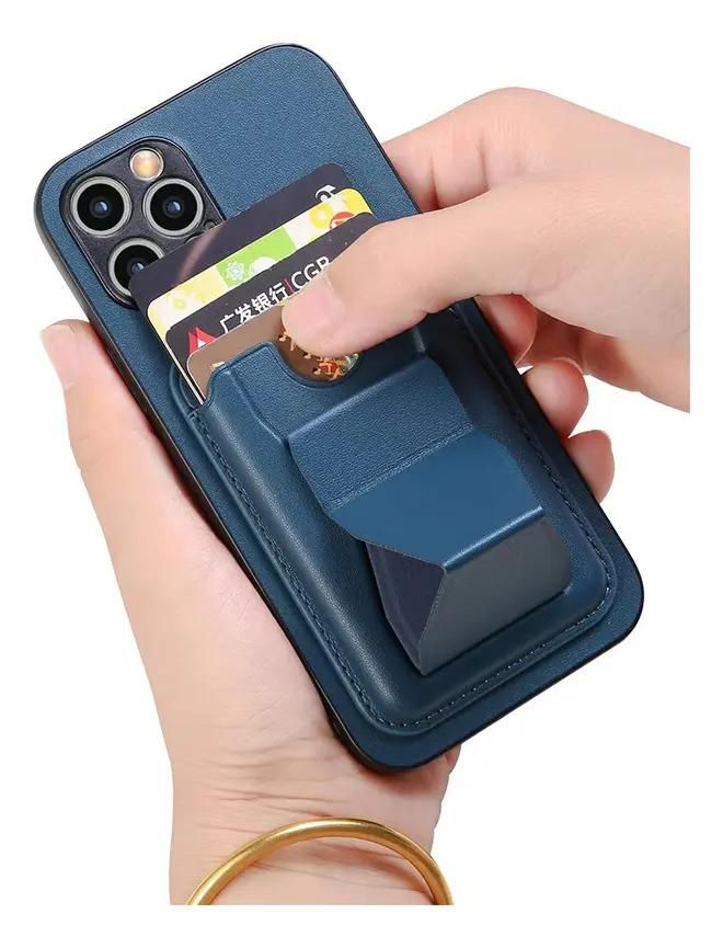 Tarjetero magnético MagSafe para iPhone color azul