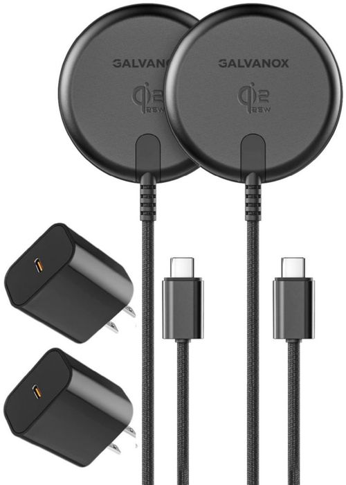 Cargador inalámbrico magnético GALVANOX 25W Qi2.2 (2 unidades) con USB‑C