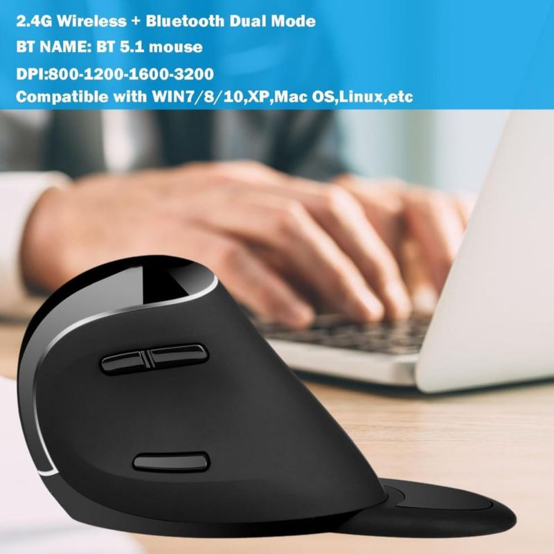 Ratón Eelexa V638 2.4G/Bluetooth Inalámbrico Recargable