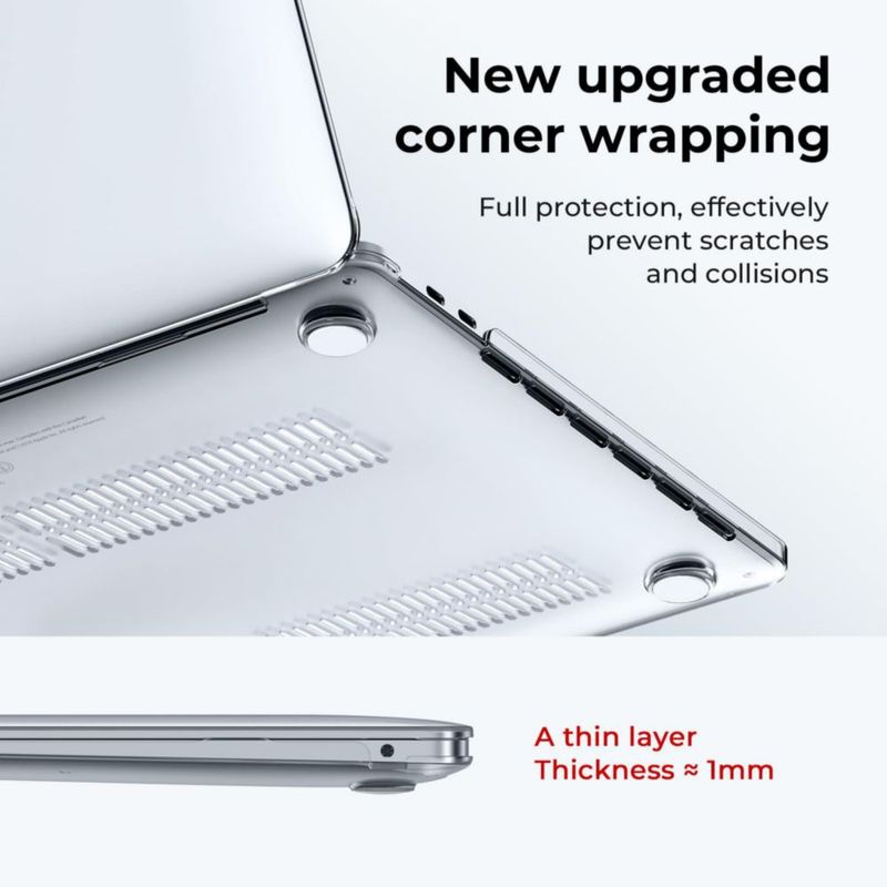 Funda transparente para MacBook Air 13" M1 (2018‑2020) – EooCoo