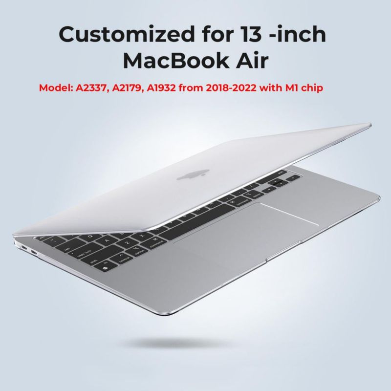 Funda transparente para MacBook Air 13" M1 (2018‑2020) – EooCoo