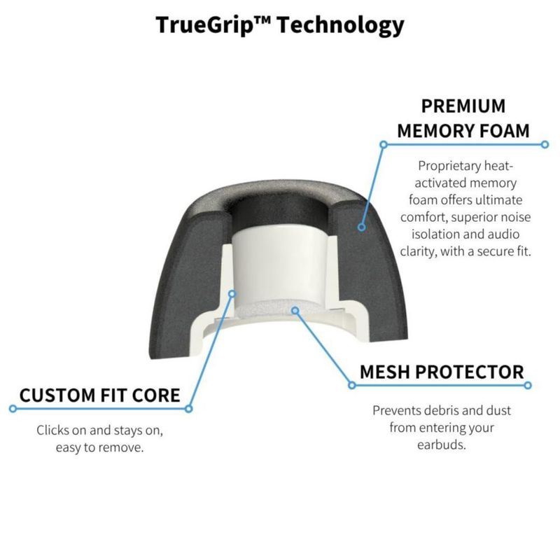 Almohadillas COMPLY TrueGrip de espuma de memoria – Pack de 3