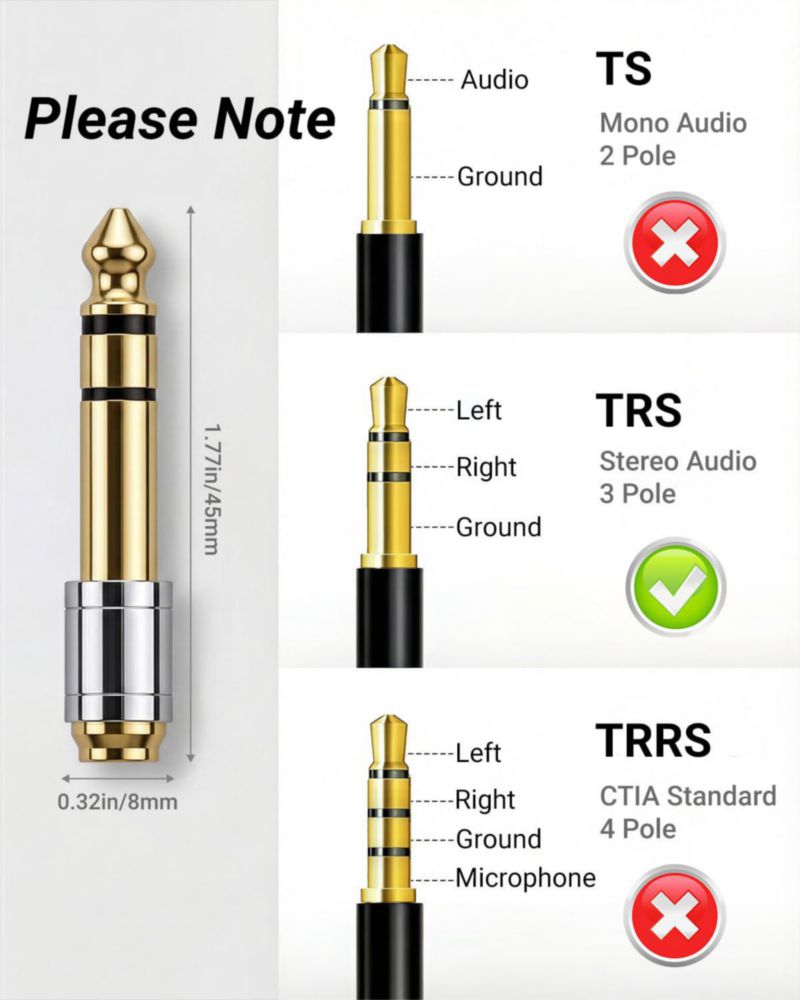 Adaptador Zylveron de 635 mm a 35 mm con conectores chapados en oro