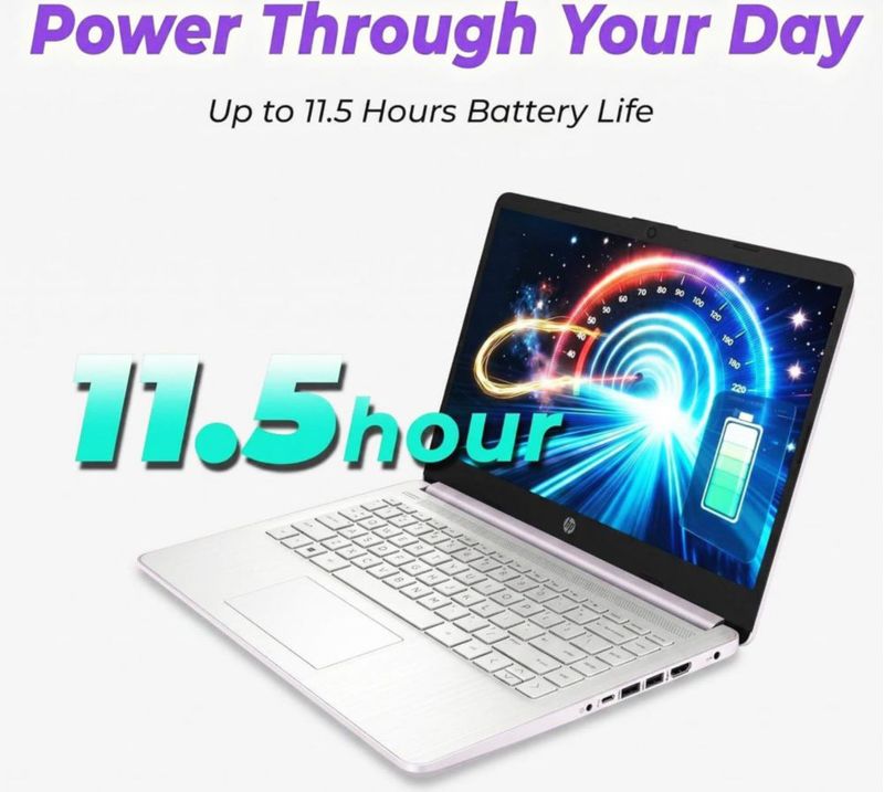 Portátil HP 14" N150 4 GB RAM 128 GB SSD Win11 Lavanda