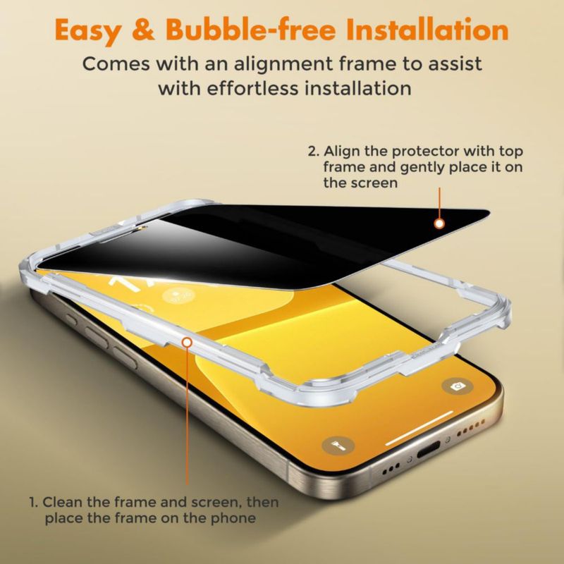 Protector de Pantalla UNBREAKcable iPhone 15 Pro 6.1" Paquete de 2
