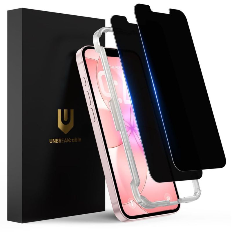 Protector de Pantalla UNBREAKcable iPhone 17e 6.1" Privacidad Paquete de 2