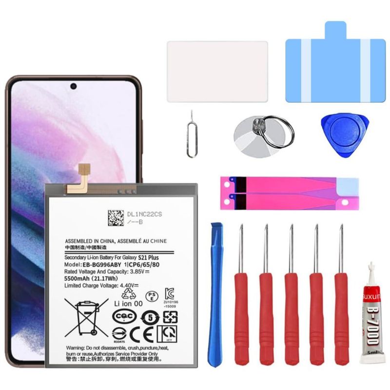 Batería Qoutmcuy EB-BG996ABY 5500 mAh para Samsung Galaxy S21 Plus