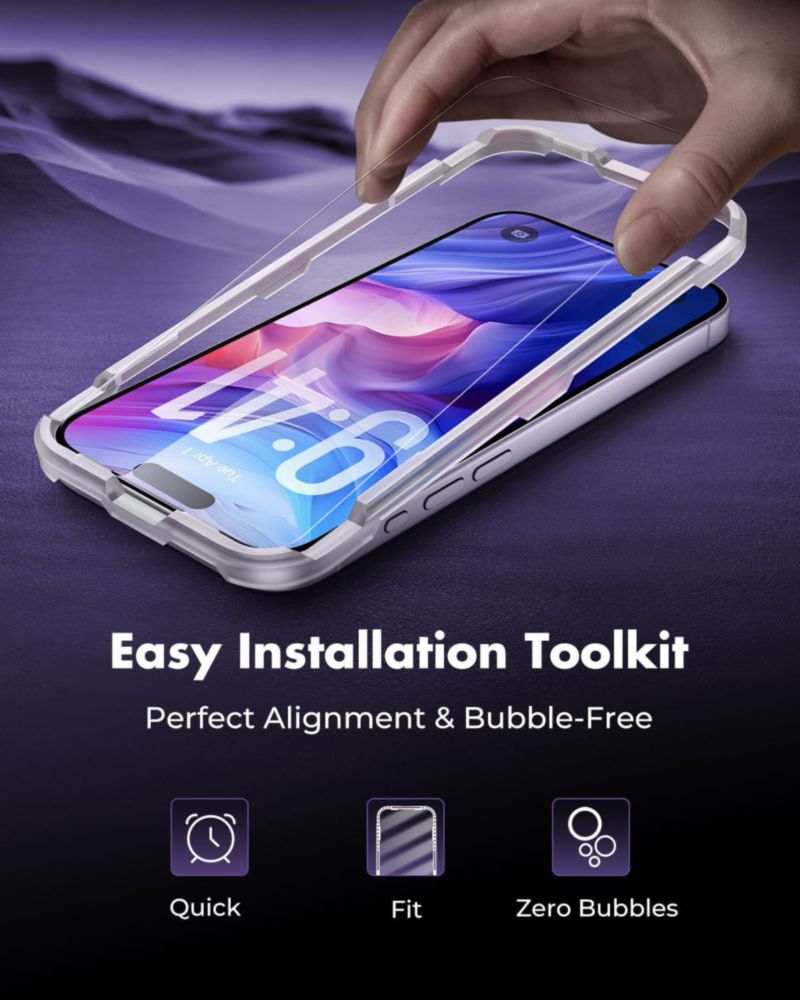Protector de pantalla UNBREAKcable para iPhone 17 2 unidades vidrio 9H
