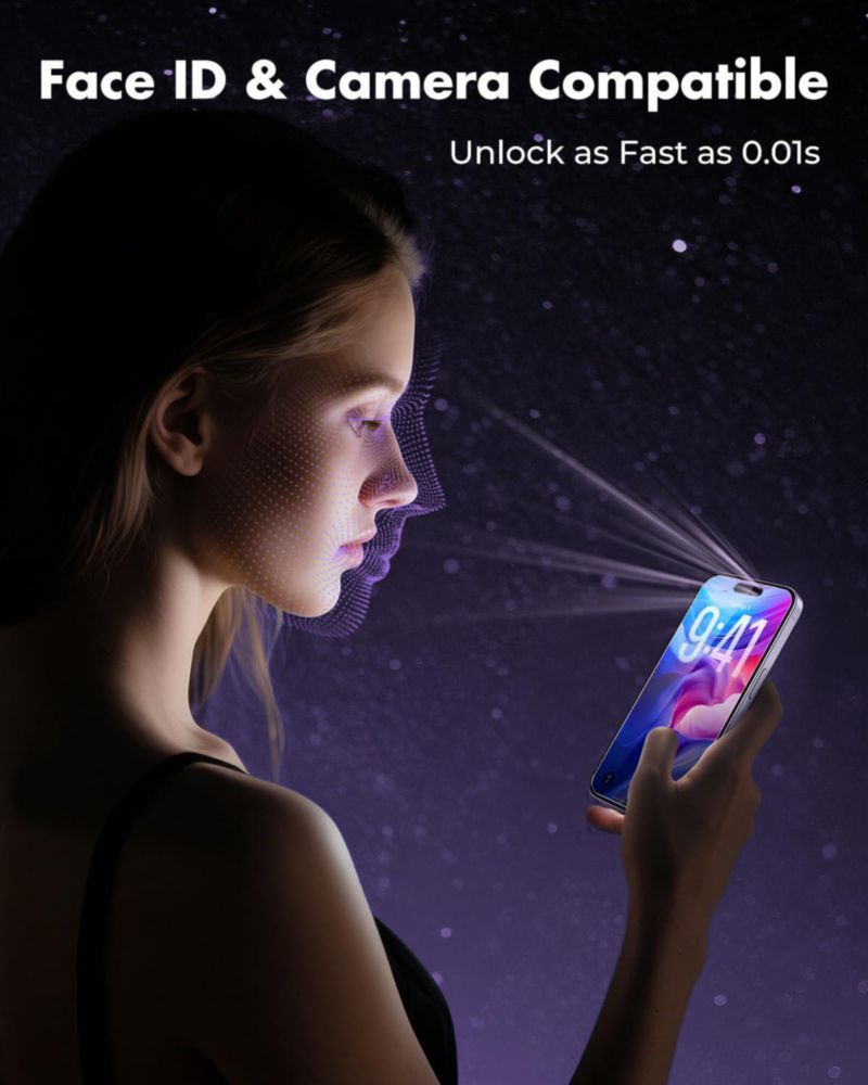 Protector de pantalla UNBREAKcable para iPhone 17 2 unidades vidrio 9H