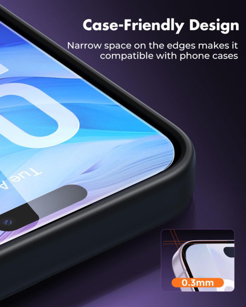 Protector de pantalla UNBREAKcable para iPhone 17 2 unidades vidrio 9H