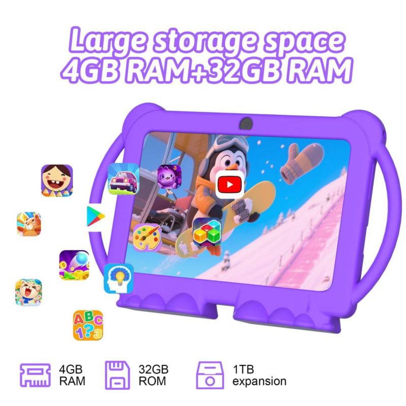 Tablet Infantil HOTTABLET 7" Android 12 4GB RAM 32GB ROM
