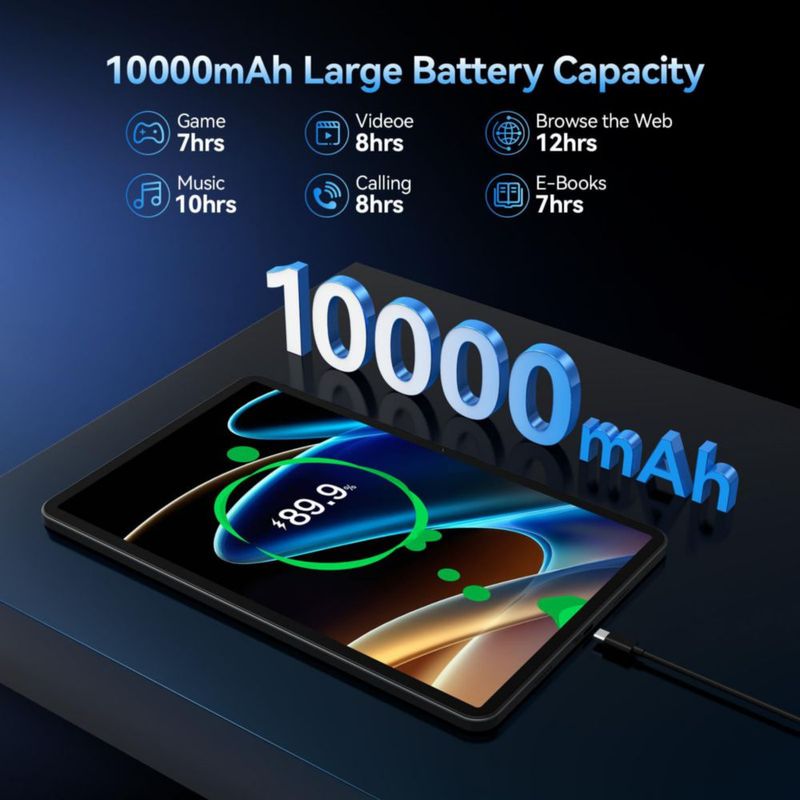 Tablet MEIZE de 12 pulgadas 2K 256 GB+1 TB 10000 mAh 5G Wi‑Fi