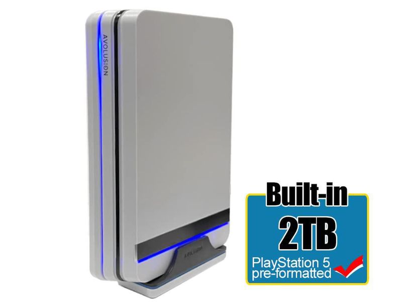 Disco Duro Externo Avolusion PRO‑X 2 TB USB 3.0 Blanco para PS5