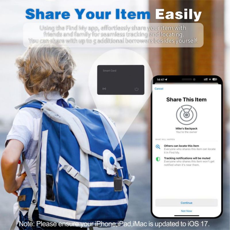 Localizador de Billetera Eelexa Recargable 4 Unidades Apple Find My