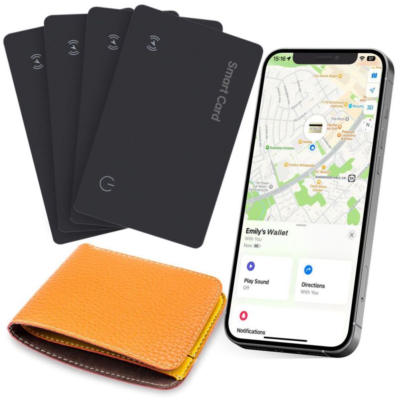 Localizador de Billetera Eelexa Recargable 4 Unidades Apple Find My