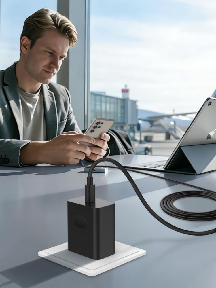 Cargador USB‑C Huntkey 45W de carga rápida con cable de 5A