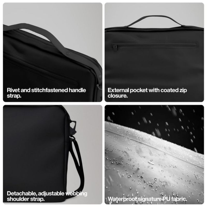 Bolso para portátil RAINS 13-16 pulgadas impermeable con correa de hombro