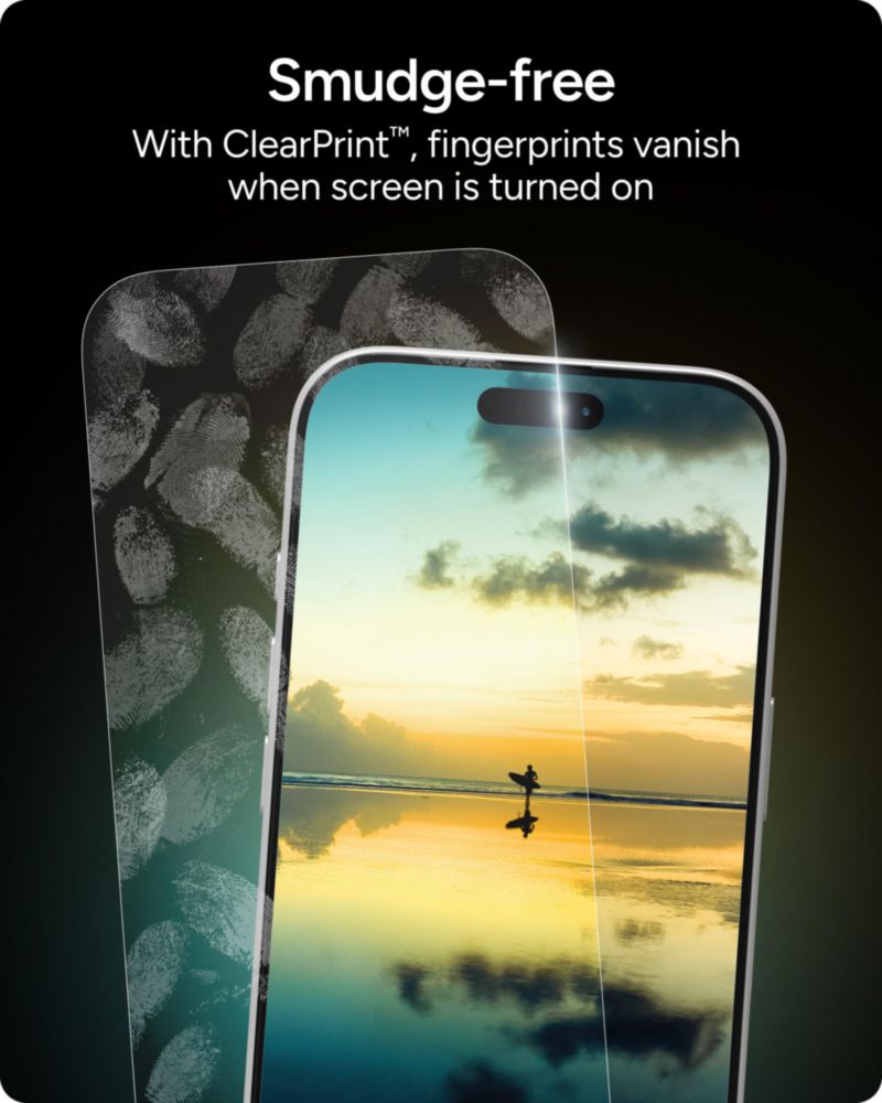 Protector de pantalla ZAGG para iPhone 17e/16e/14/13 con filtro de luz azul