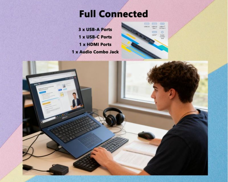 Portátil ASUS Vivobook 14" i7‑1355U 12 GB RAM 512 GB SSD