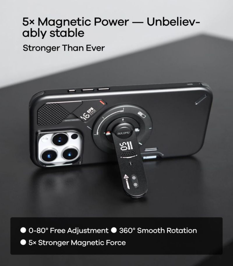 Soporte para teléfono Aulumu G05 Air MagSafe Rotación Negro