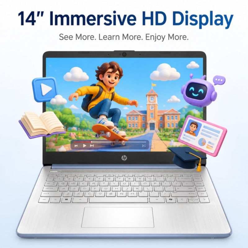 Portátil HP de 14" 8 GB RAM Wi‑Fi 6 Office 365 128 GB