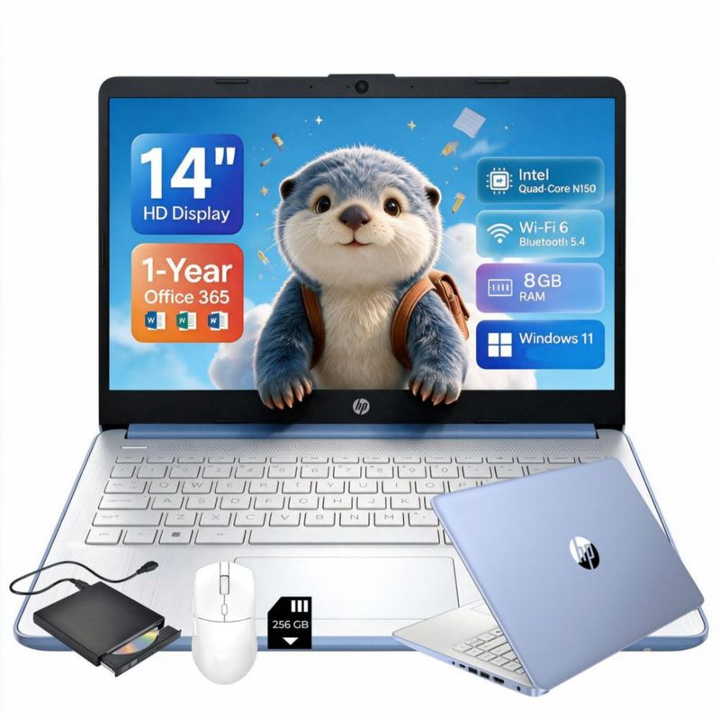 Portátil HP de 14" 8 GB RAM Wi‑Fi 6 Office 365 128 GB