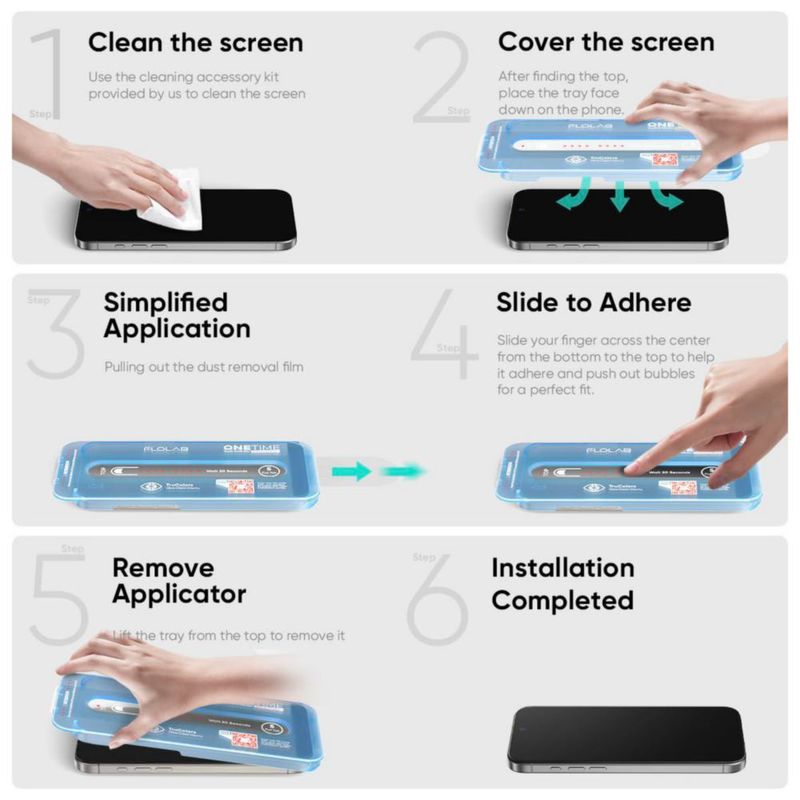 Protector de pantalla FLOLAB iPhone 17 Pro 2 unidades transparentes